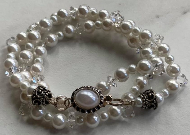Ornate Wrap in Pearls and Crystal
